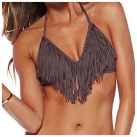 L*Space Fringe Lydia Top in Pebble - Picture 1 of 7